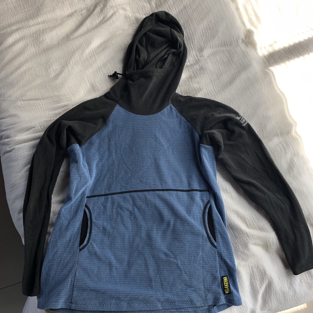 Melanzana micro grid hoodie, women’s large